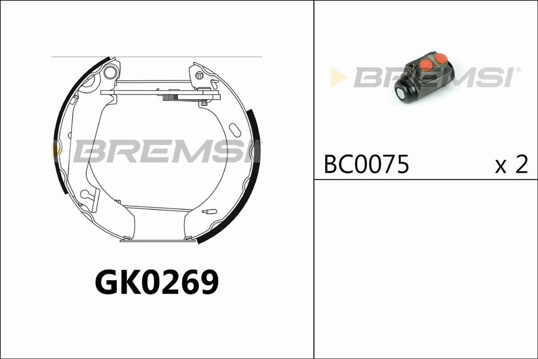 Bremsi GK0269 Brake shoe set GK0269