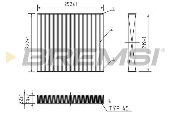 Bremsi FC0416 Filter, interior air FC0416