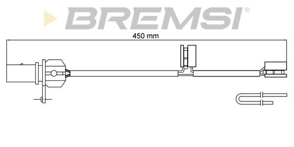 Bremsi WI0910 Warning contact, brake pad wear WI0910