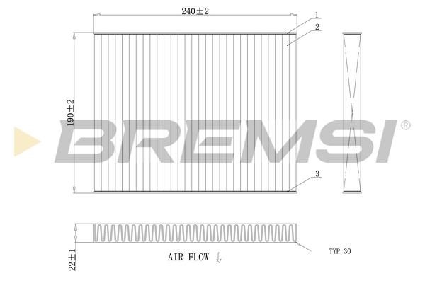 Bremsi FC0081C Filter, interior air FC0081C