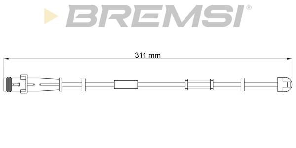 Bremsi WI0619 Warning contact, brake pad wear WI0619