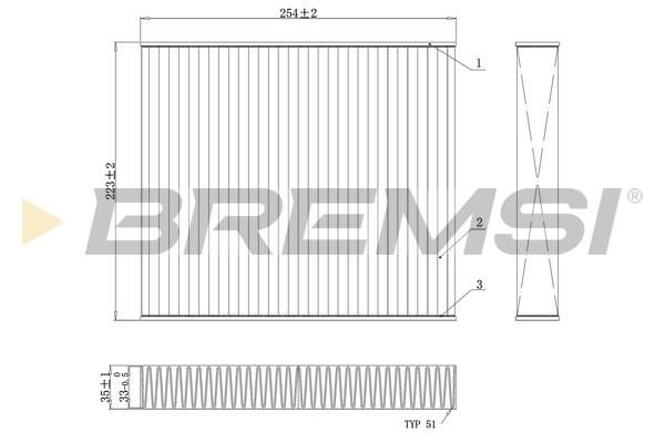 Bremsi FC0103 Filter, interior air FC0103