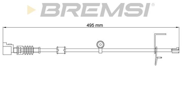 Bremsi WI0908 Warning contact, brake pad wear WI0908