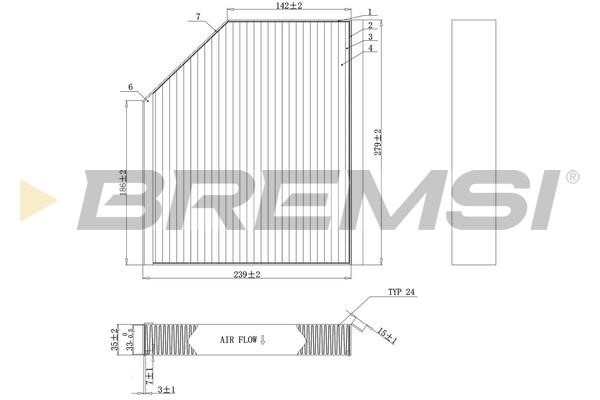Bremsi FC0406A Filter, interior air FC0406A