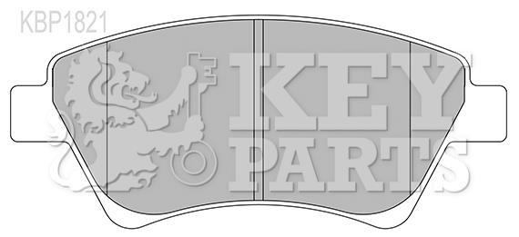 Key parts KBP1821 Brake Pad Set, disc brake KBP1821