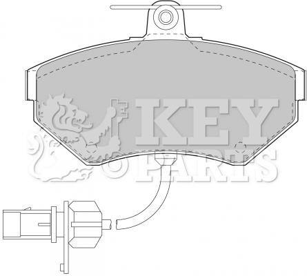 Key parts KBP1733 Brake Pad Set, disc brake KBP1733