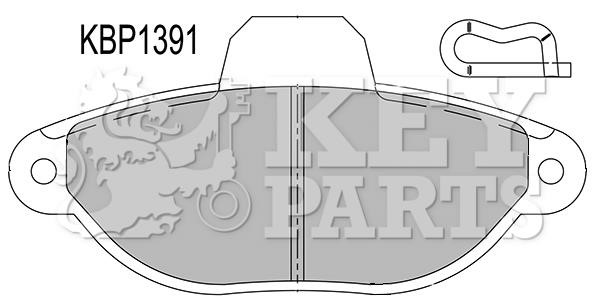 Key parts KBP1391 Brake Pad Set, disc brake KBP1391