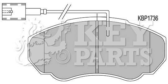 Key parts KBP1736 Brake Pad Set, disc brake KBP1736
