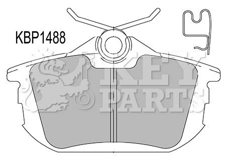 Key parts KBP1488 Brake Pad Set, disc brake KBP1488