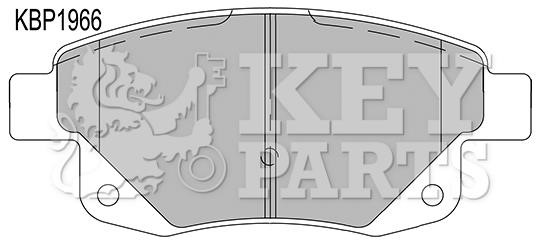 Key parts KBP1966 Brake Pad Set, disc brake KBP1966
