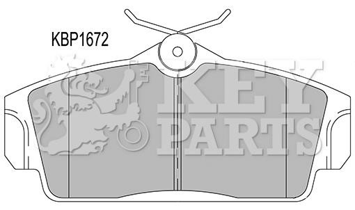 Key parts KBP1672 Brake Pad Set, disc brake KBP1672