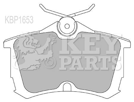Key parts KBP1653 Brake Pad Set, disc brake KBP1653