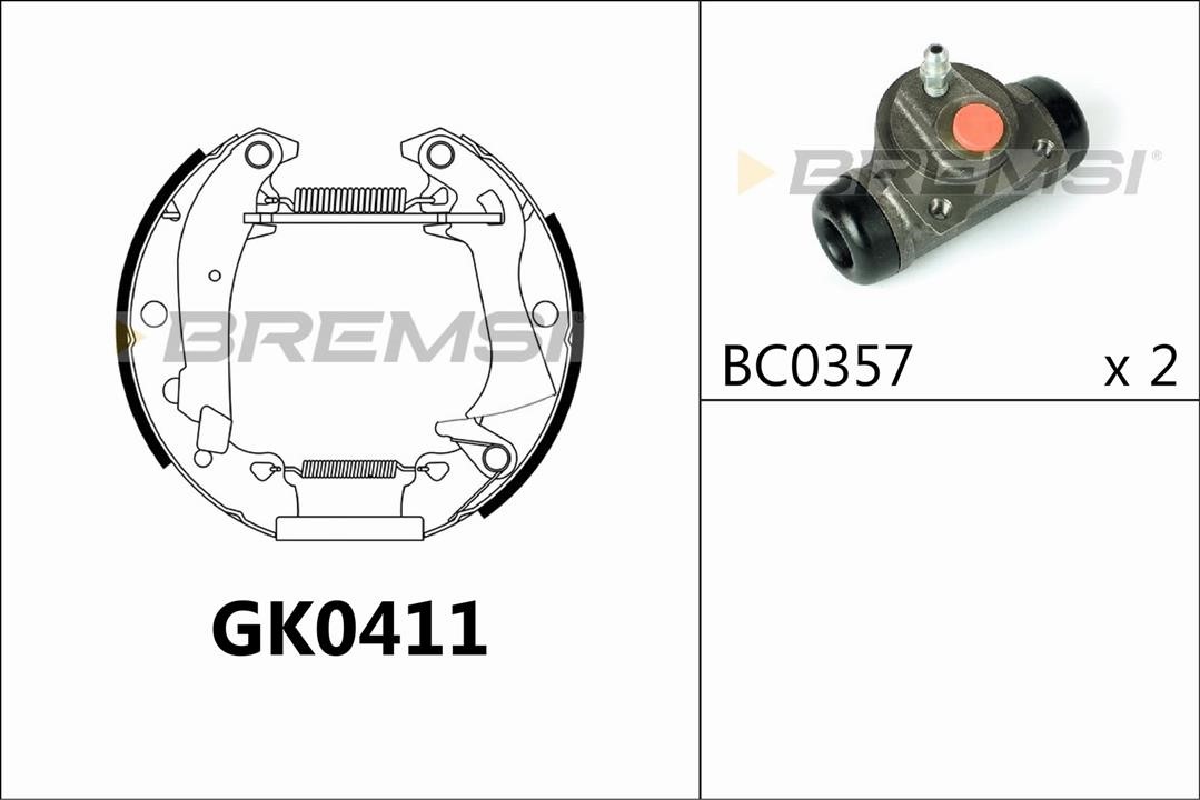 Bremsi GK0411 Brake shoe set GK0411