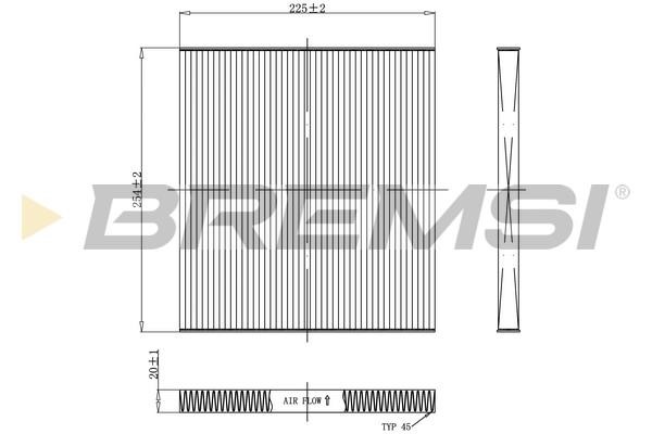 Bremsi FC0934 Filter, interior air FC0934