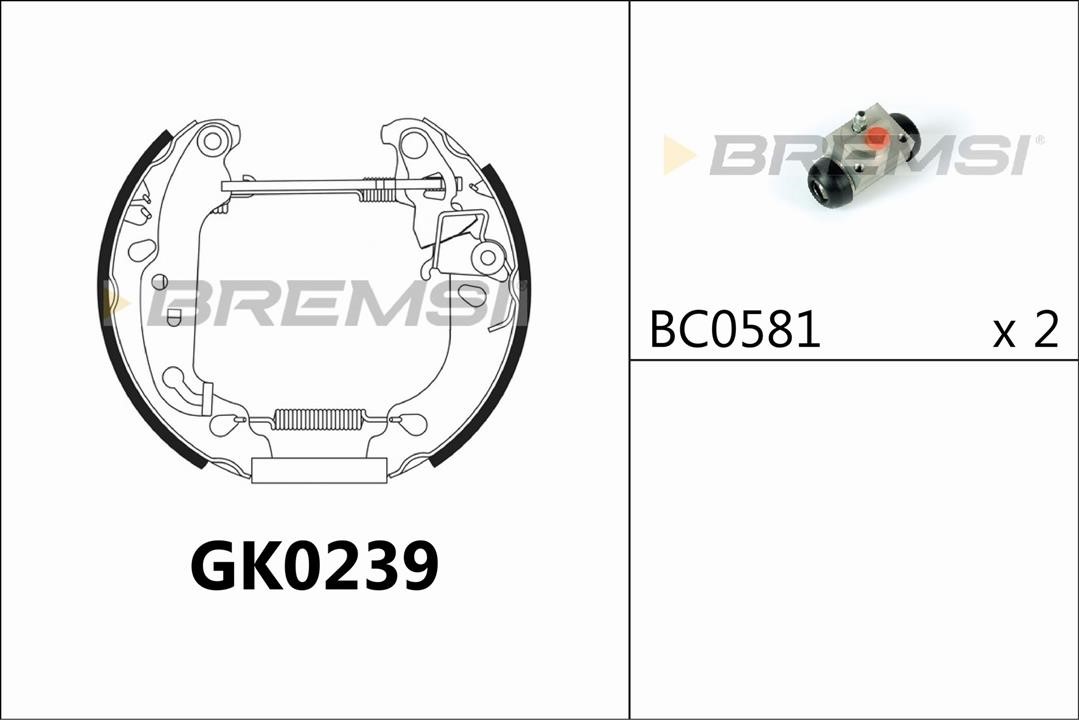 Bremsi GK0239 Brake shoe set GK0239