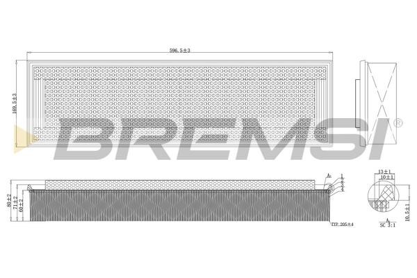 Bremsi FA2108 Air filter FA2108