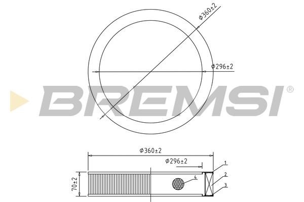 Bremsi FA2167 Air filter FA2167
