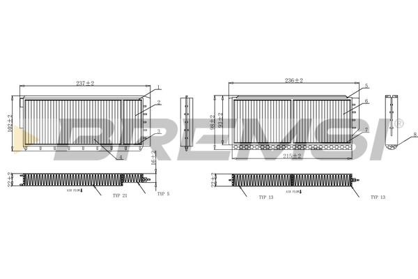 Bremsi FC0903 Filter, interior air FC0903