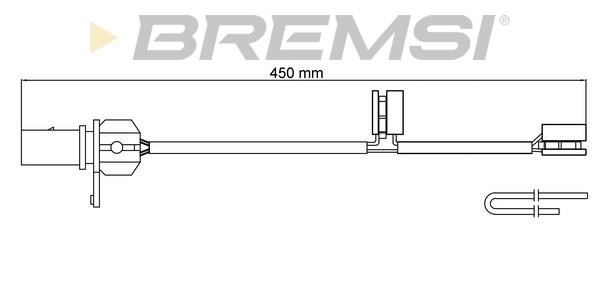 Bremsi WI0955 Warning contact, brake pad wear WI0955