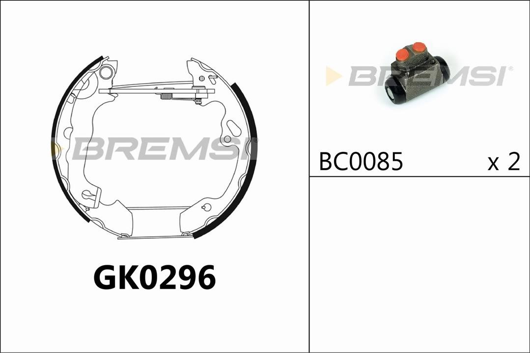 Bremsi GK0296 Brake shoe set GK0296
