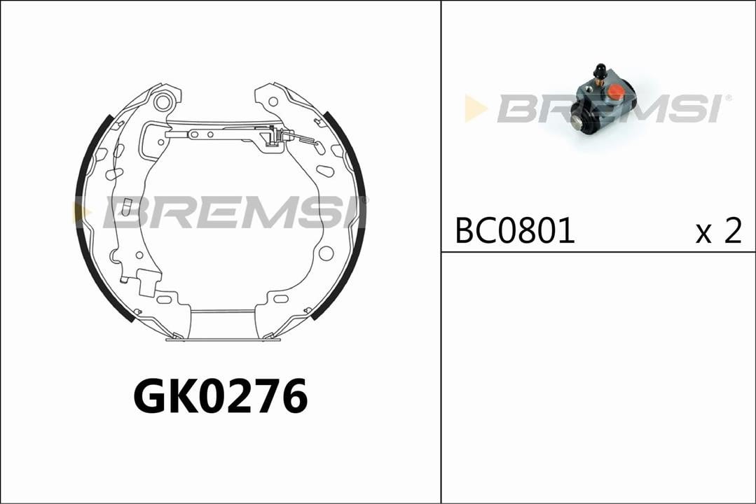 Bremsi GK0276 Brake shoe set GK0276
