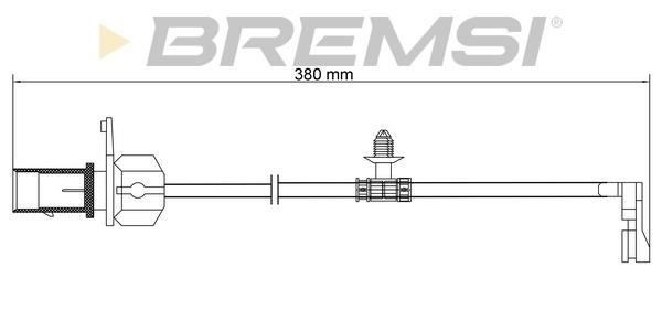 Bremsi WI0973 Warning contact, brake pad wear WI0973