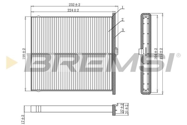 Bremsi FC0919 Filter, interior air FC0919