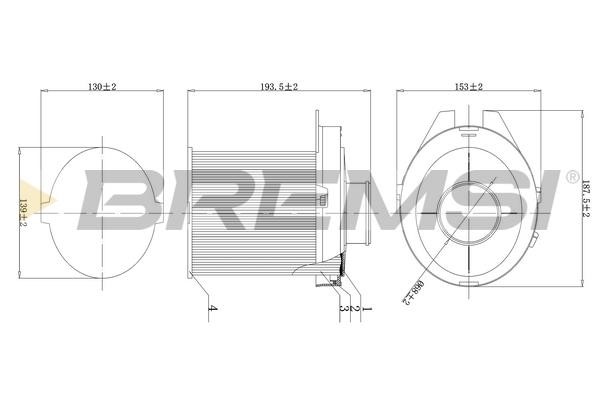 Bremsi FA1677 Air filter FA1677