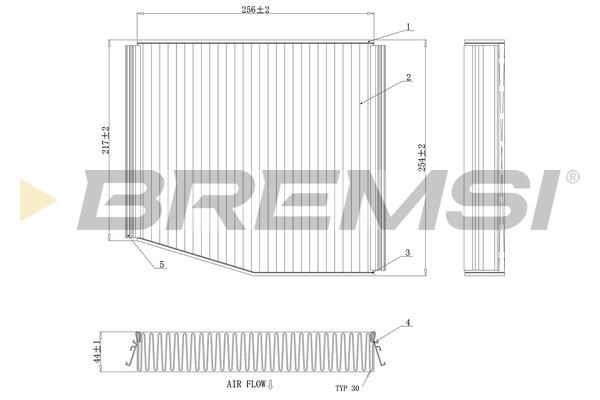 Bremsi FC0106A Filter, interior air FC0106A