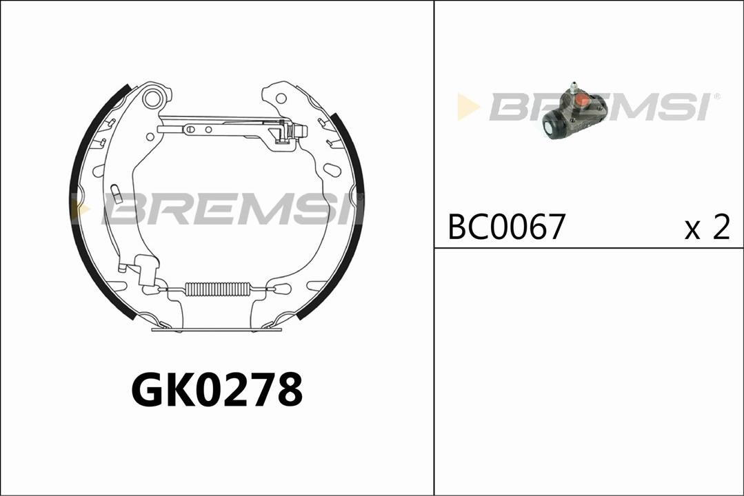 Bremsi GK0278 Brake shoe set GK0278