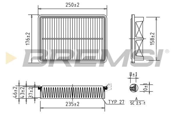 FA1022 Bremsi Air filter