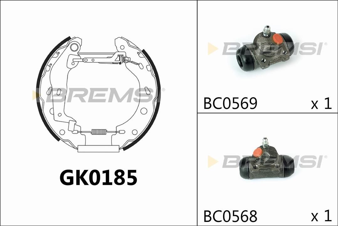 Bremsi GK0185 Brake shoe set GK0185