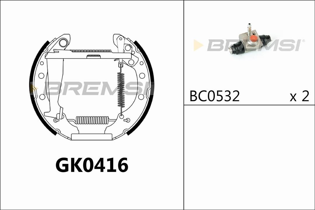 Bremsi GK0416 Brake shoe set GK0416