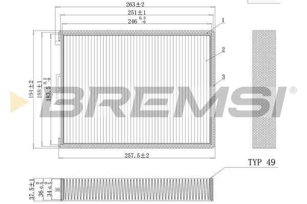 Bremsi FC0990 Filter, interior air FC0990