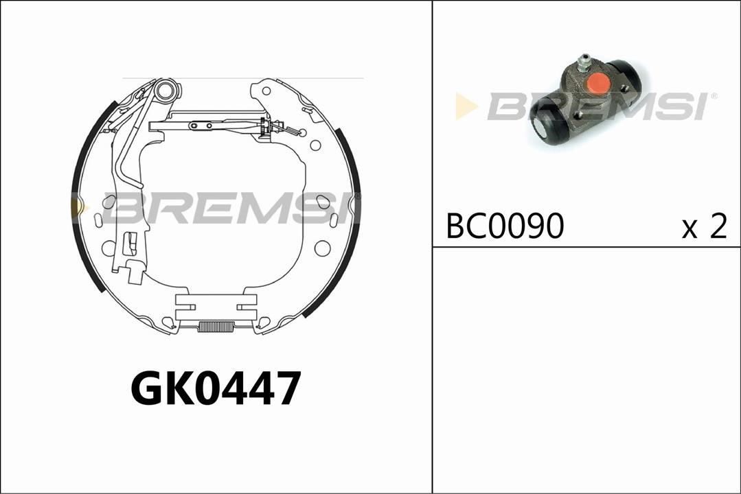Bremsi GK0447 Brake shoe set GK0447