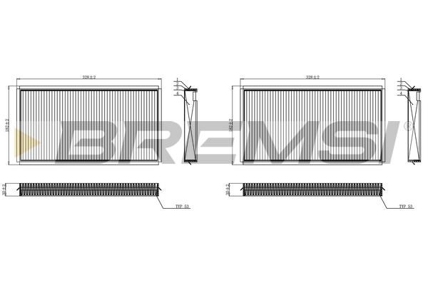 Bremsi FC0950 Filter, interior air FC0950
