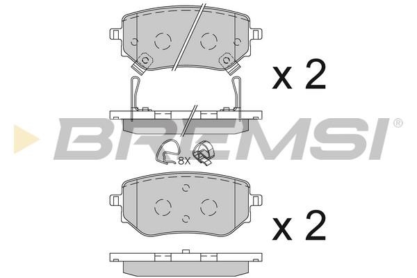 Bremsi BP3843 Brake Pad Set, disc brake BP3843