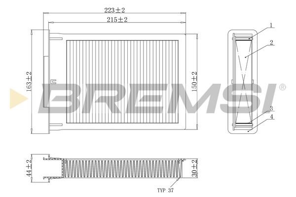 Bremsi FC0077 Filter, interior air FC0077