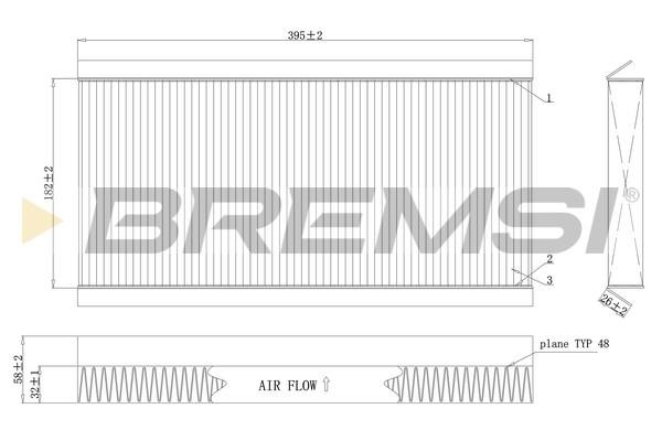 Bremsi FC0164C Filter, interior air FC0164C
