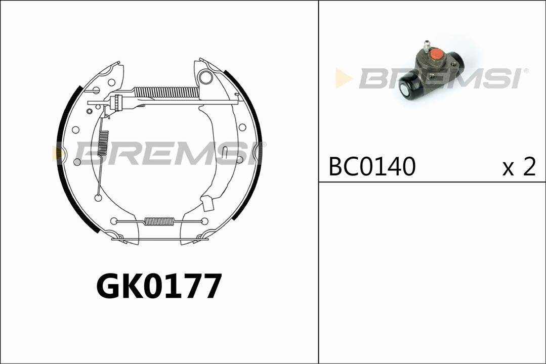 Bremsi GK0177 Brake shoe set GK0177