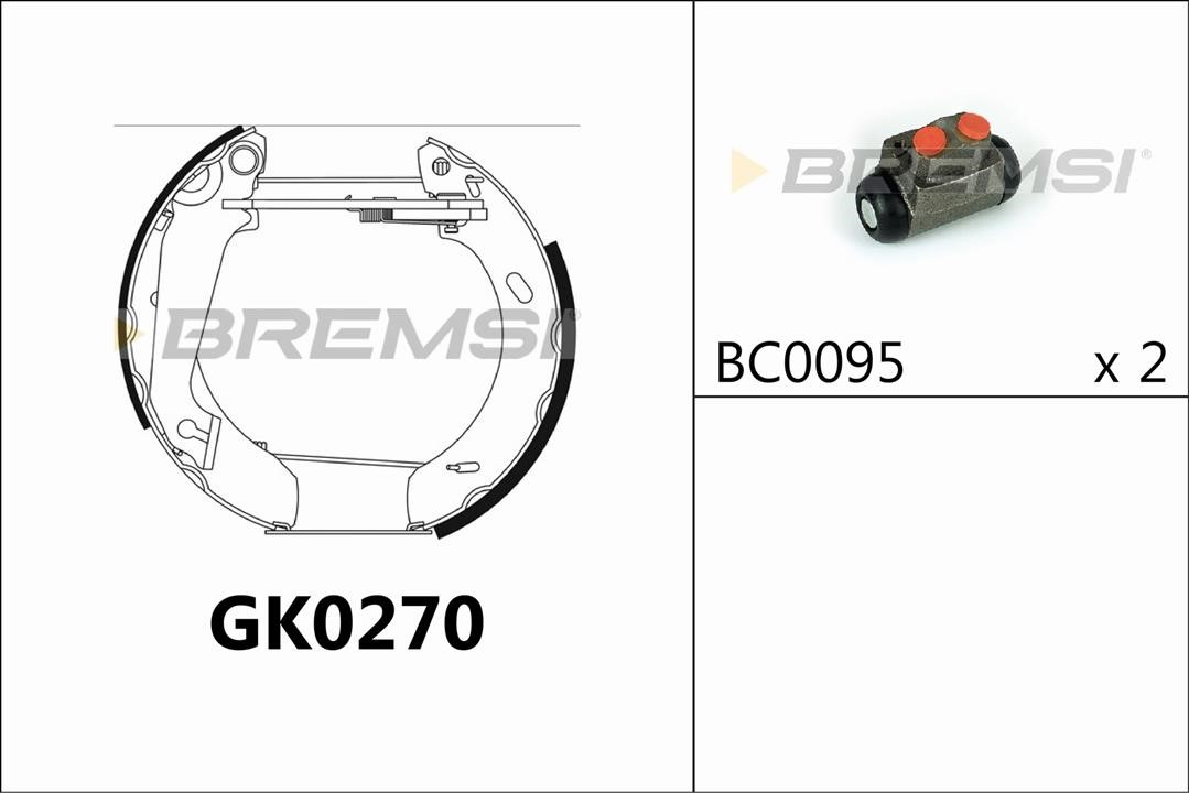 Bremsi GK0270 Brake shoe set GK0270