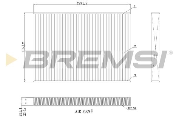 Bremsi FC0412C Filter, interior air FC0412C