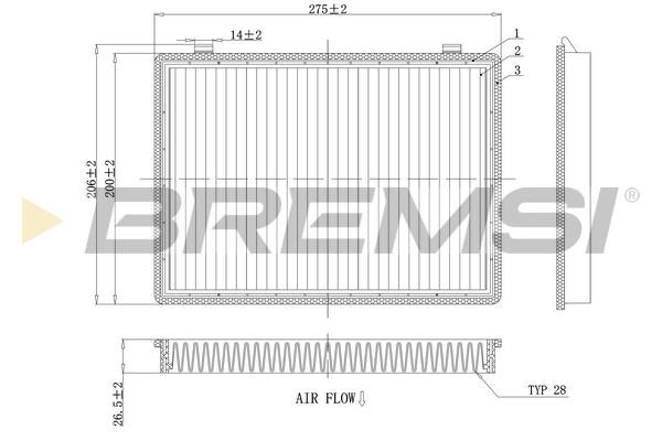 Bremsi FC0466 Filter, interior air FC0466