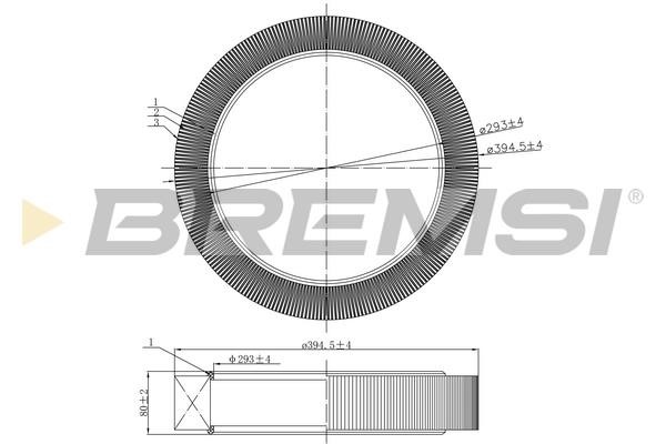 Bremsi FA2258 Air filter FA2258