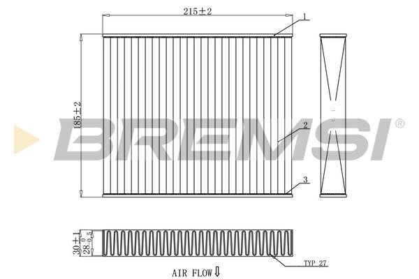 Bremsi FC0910C Filter, interior air FC0910C