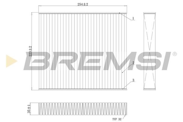 Bremsi FC0103C Filter, interior air FC0103C
