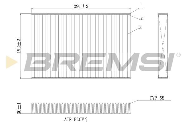Bremsi FC0473 Filter, interior air FC0473