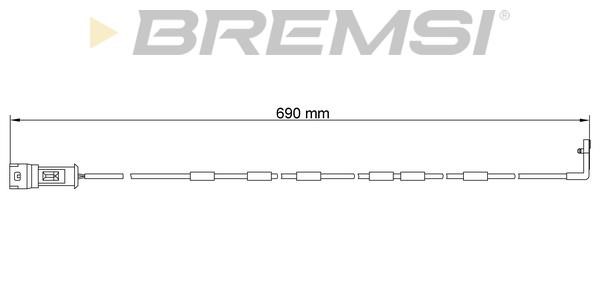 Bremsi WI0524 Warning contact, brake pad wear WI0524