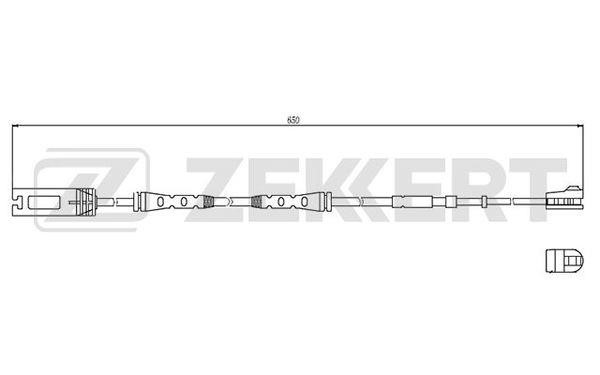 Zekkert BS-8034 Warning Contact, brake pad wear BS8034