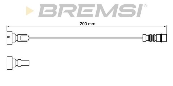 Bremsi WI0963 Warning contact, brake pad wear WI0963